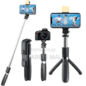 2-in-1 Selfie Stick With Tripod Bluetooth Remote