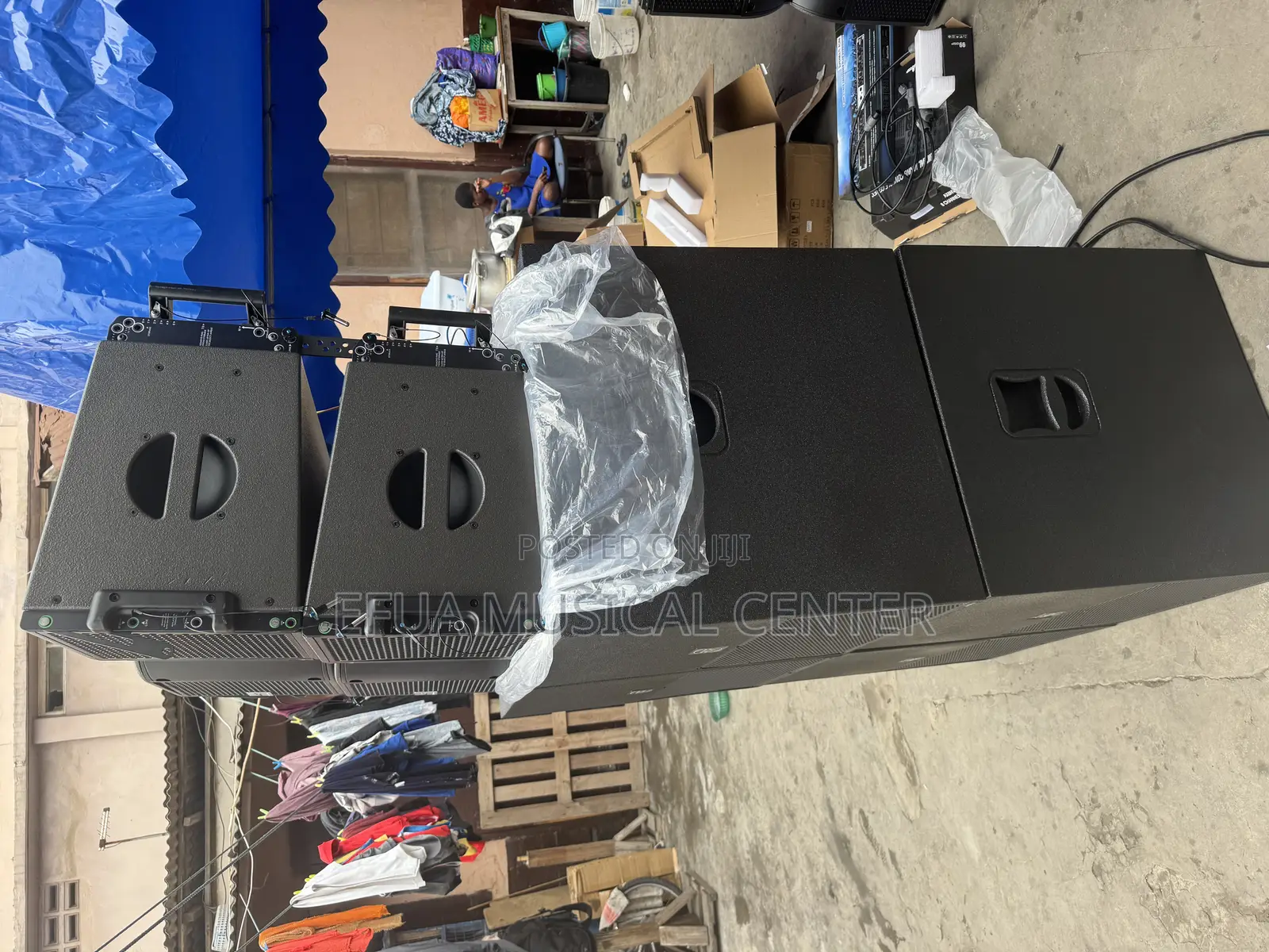 Full Set of RCF Bass Speakers and Jac Line Arrey 12-Inches and Rack