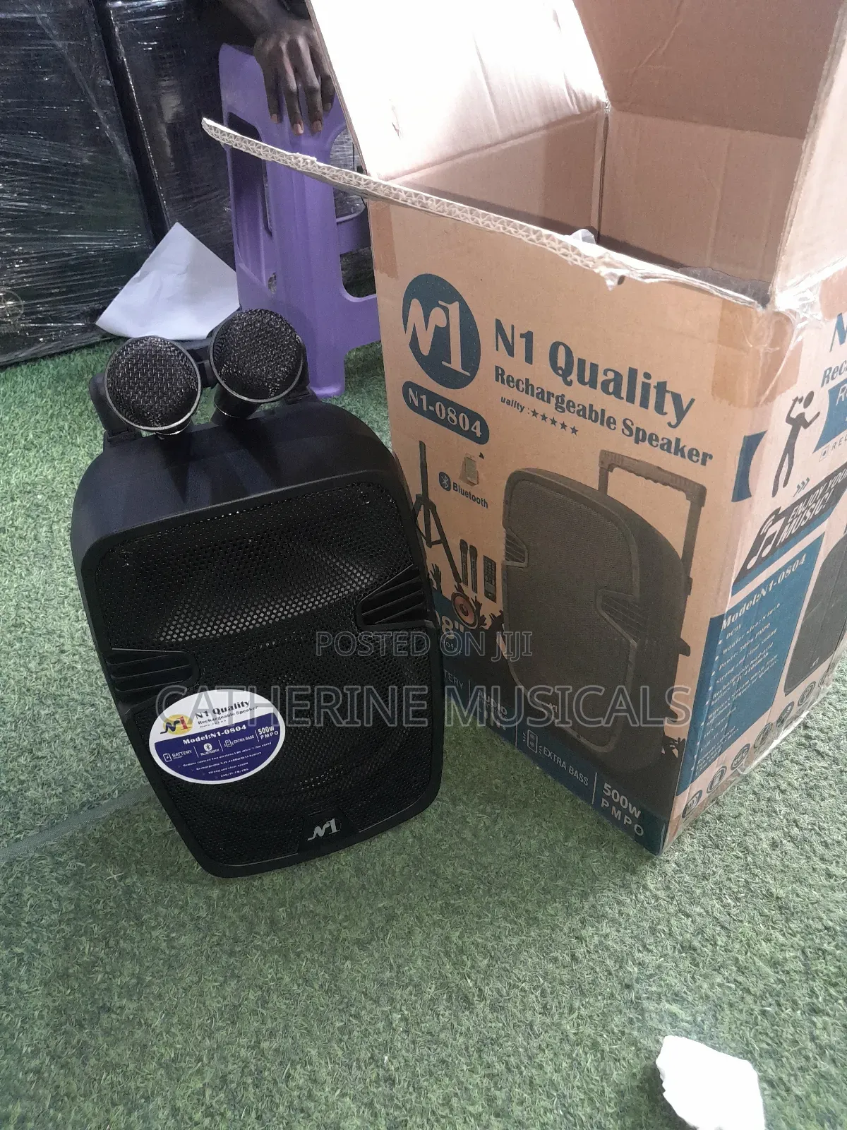 N1 8 Inches Bluetooth Speaker With Two Microphone