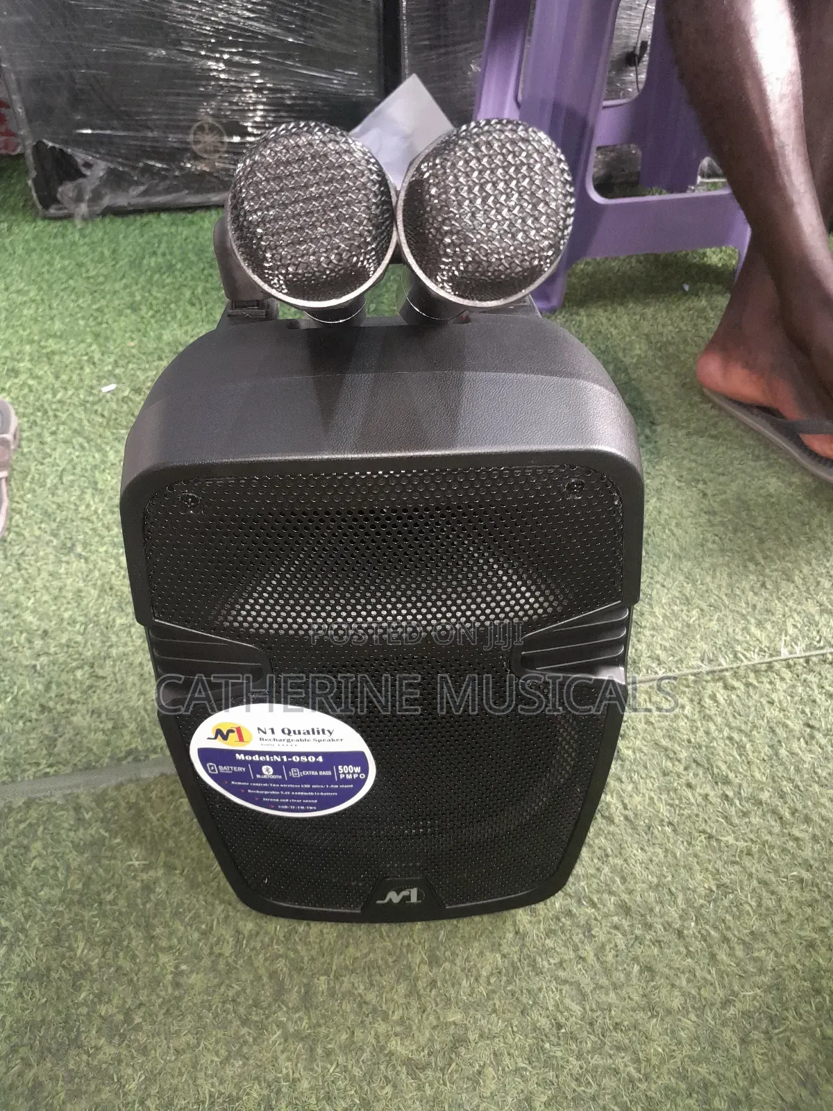 N1 8 Inches Bluetooth Speaker With Two Microphone