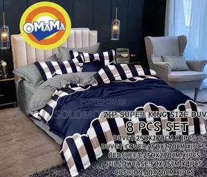 8 Pieces Duvet Set Available in Different Colours