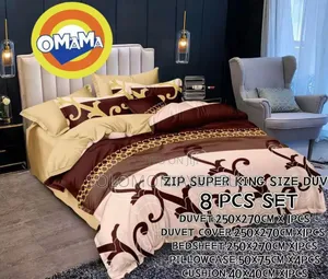 8 Pieces Duvet Set Available in Different Colours