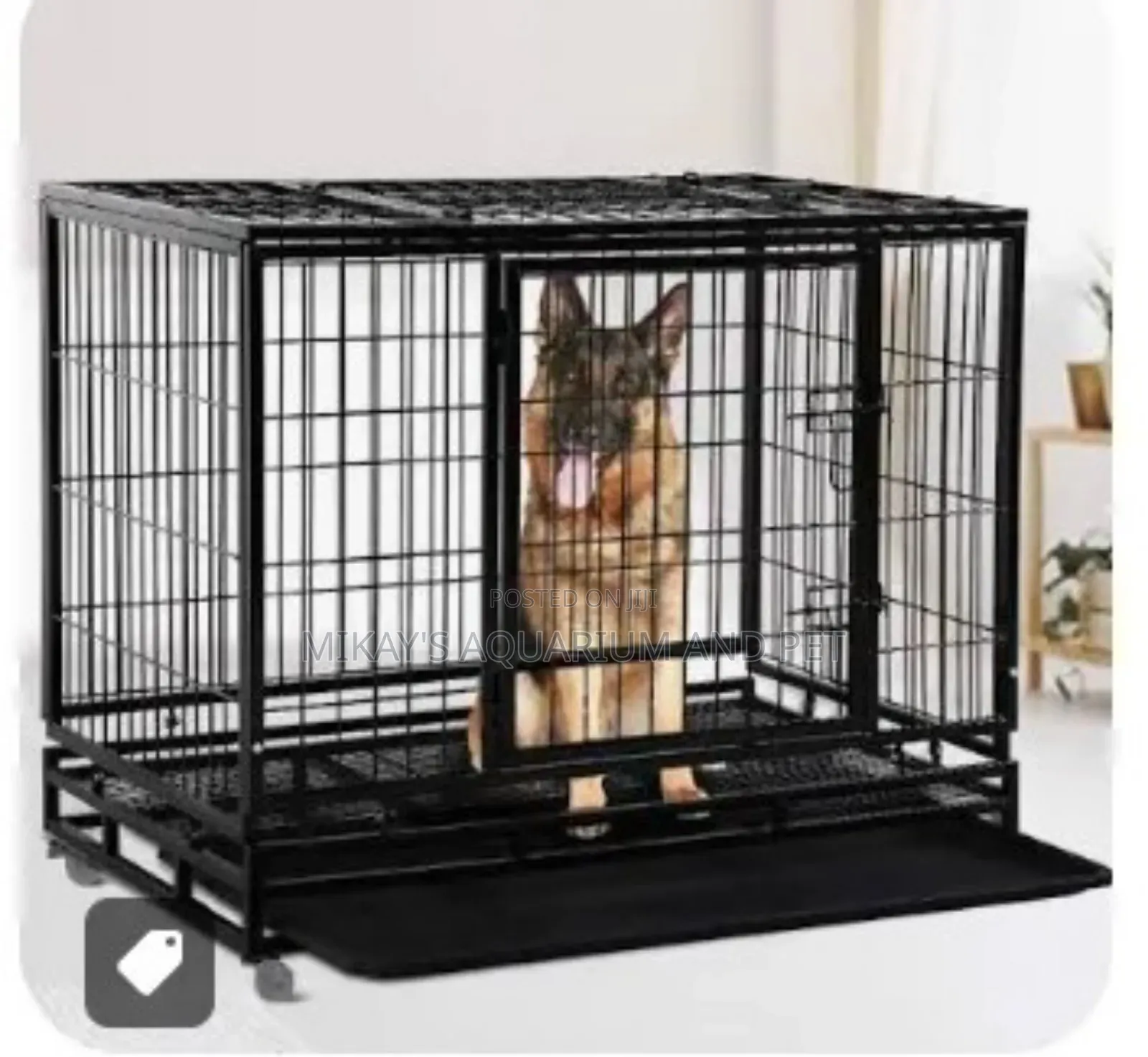 Dog and Cat Metal Cage With Wheels