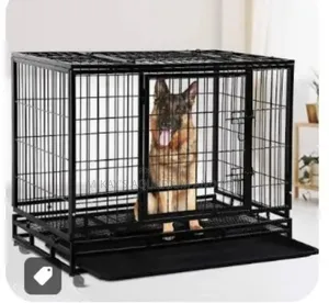 Dog and Cat Metal Cage With Wheels