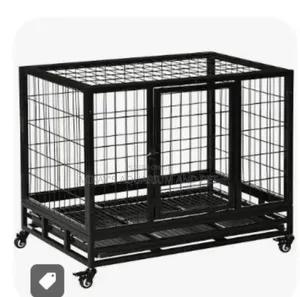 Dog and Cat Metal Cage With Wheels