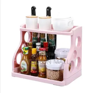 2 Tier Kitchen Organizer Rack With Knife Slots