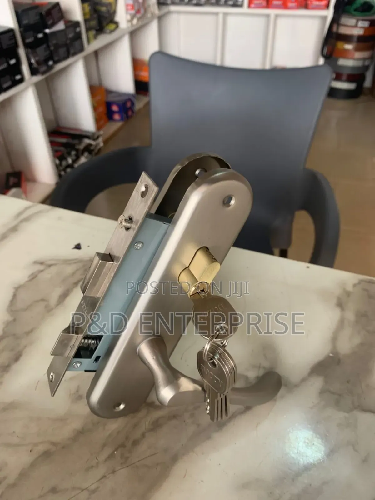 Quality Wooden Door Small Lock. Silver Color