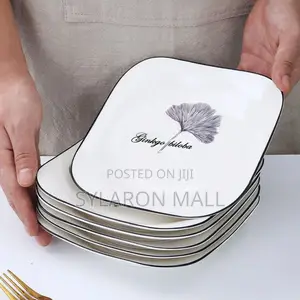 3pcs Set Square Ceramic Dinner Plates