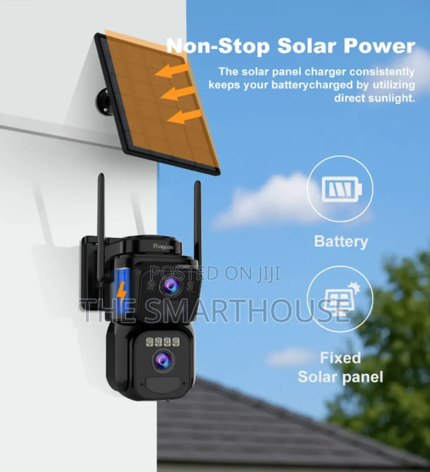 Smart Solar 4g Dual CCTV Camera (All Sim Card)