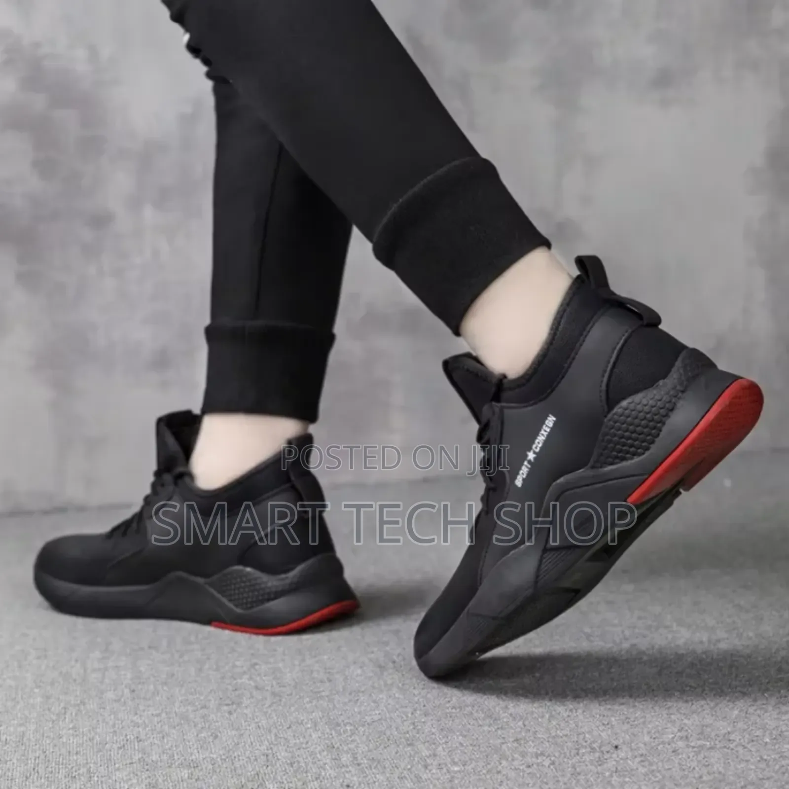 Black Red Breathable Soft Safety Work Shoes With Steel Toe And Kevlar