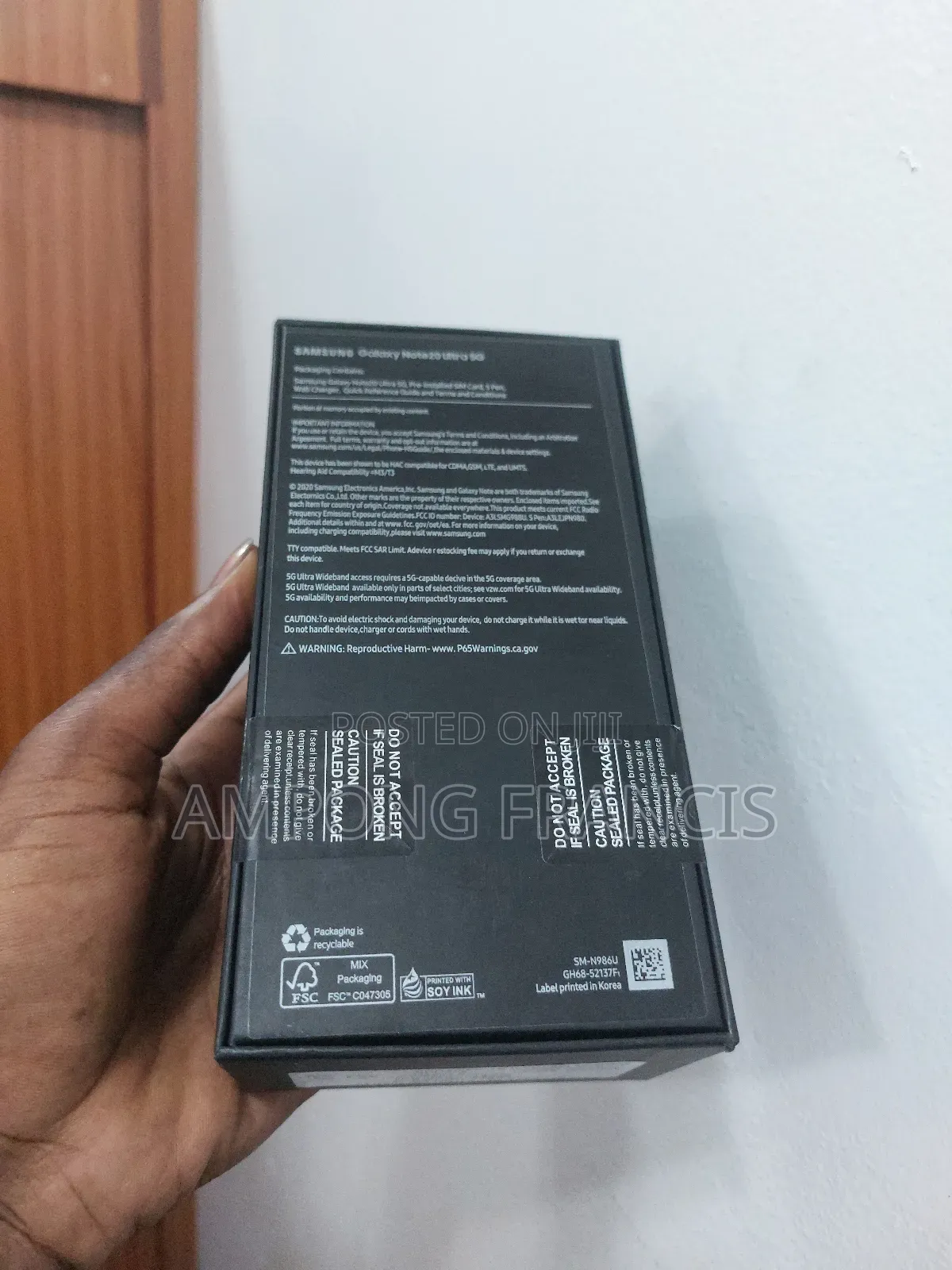 New Samsung Galaxy Note 20 Ultra 5G 256 GB Black