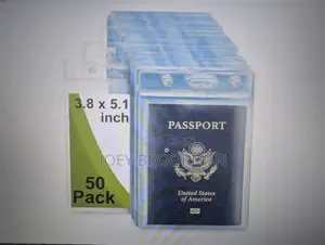 Fushing Pack Of 50 Clear Plastic Vertical Badge Holders, Name Tag