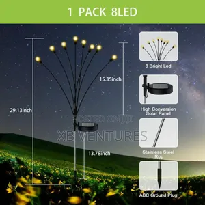 1 Pack 8 Solar Garden Decorations Lights, Firefly Lights