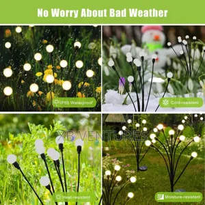 1 Pack 8 Solar Garden Decorations Lights, Firefly Lights