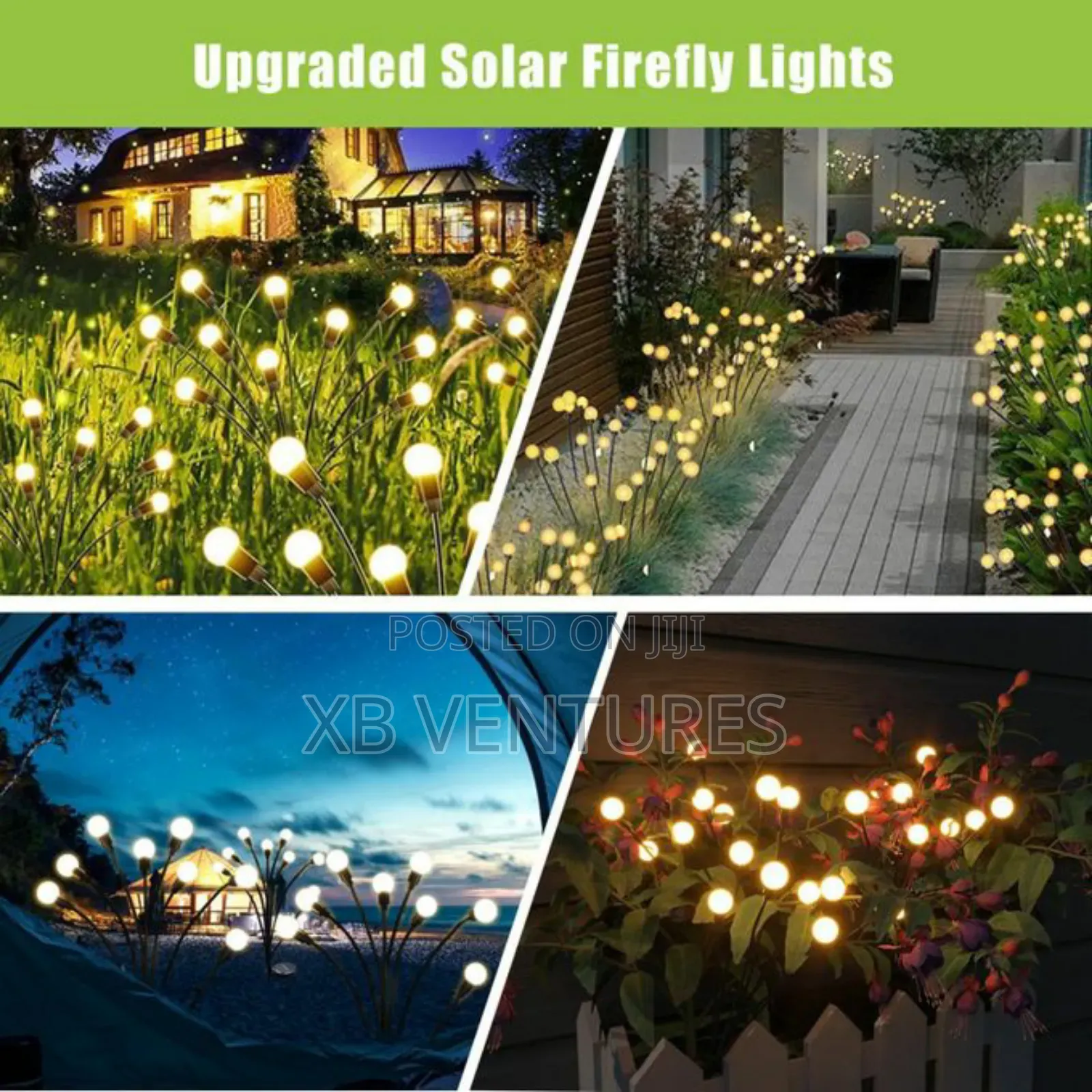 1 Pack 8 Solar Garden Decorations Lights, Firefly Lights
