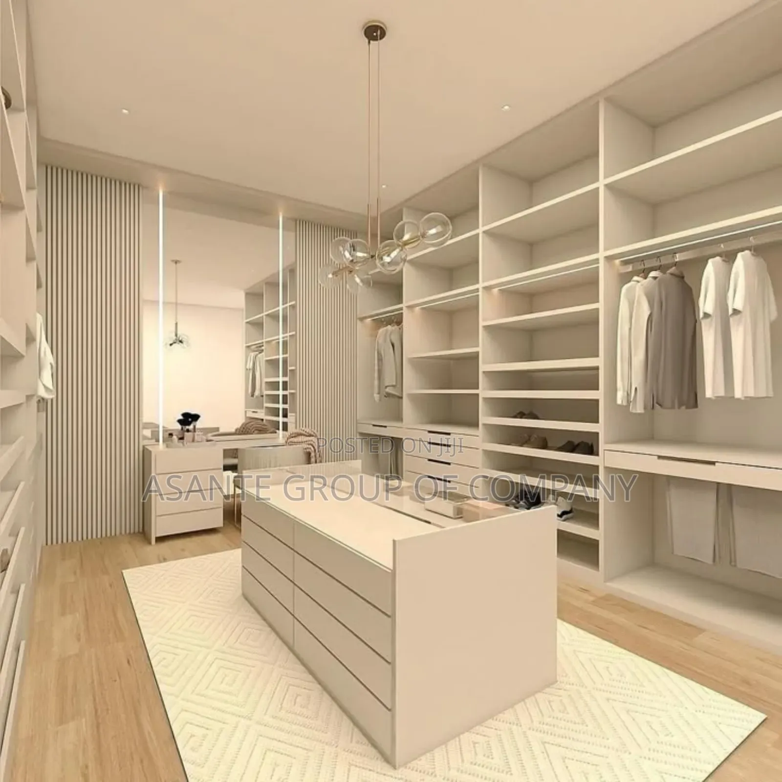Modern Walk in Wardrobe