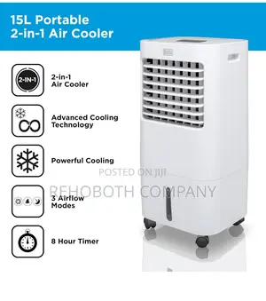 Black+Decker, Bxac65007gb, 15l Portable 2-in-1 Air Cooler,
