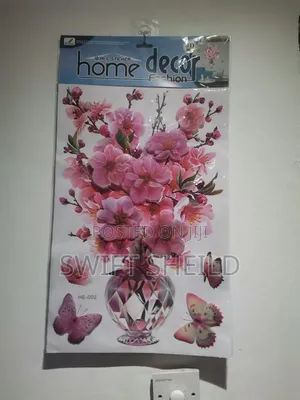 3d Wall Flower With Butterfly