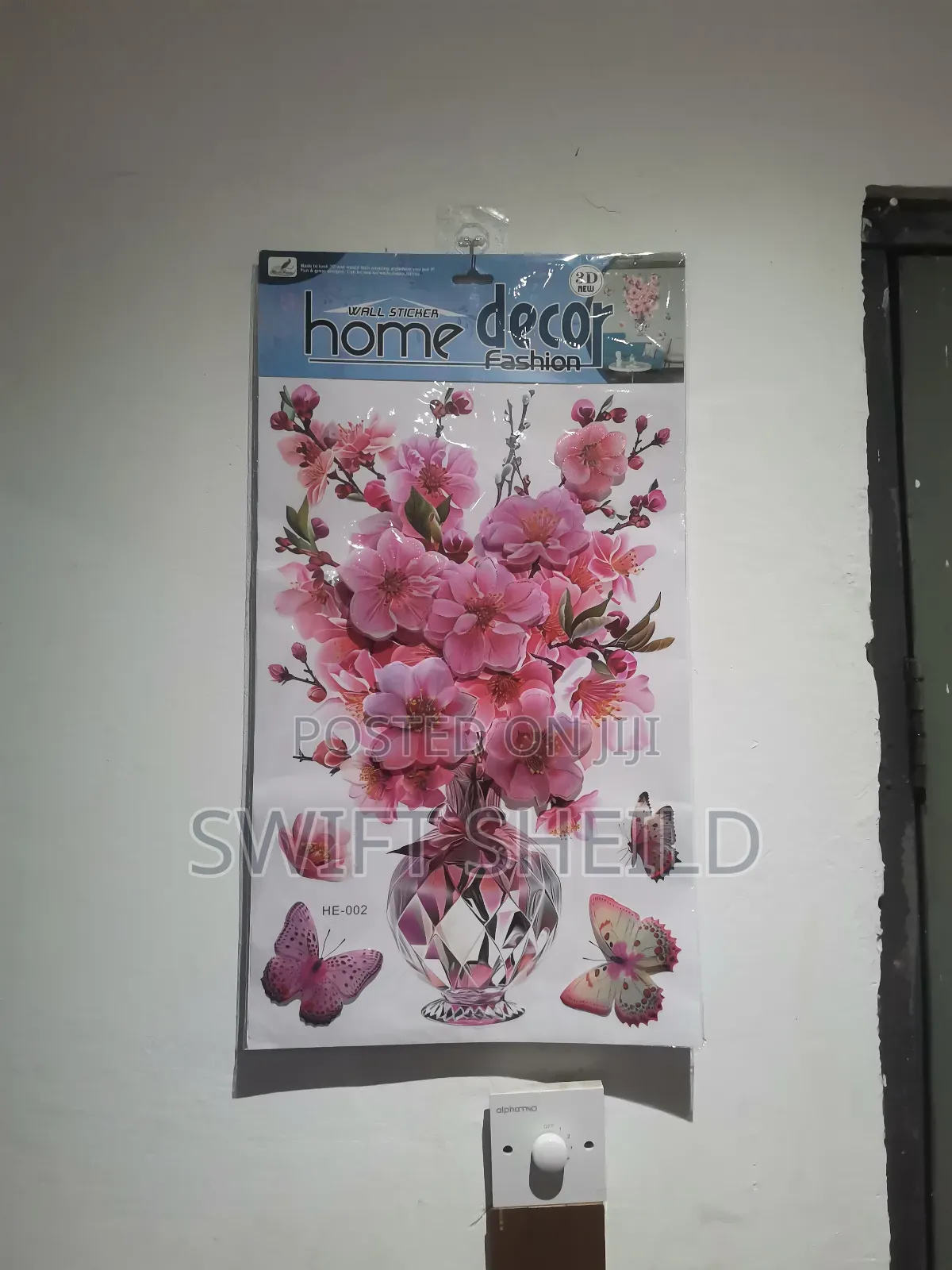 3d Wall Flower With Butterfly