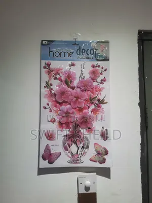 3d Wall Flower With Butterfly
