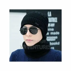 Fleece Knitted Cap With Neck Warmer
Winter Hat Scarf
