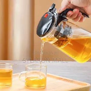Glass Tea Pot With Infuser – One-Button Filter Design