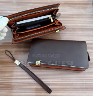 Mont Blanc Men’S Leather Hand Cluth  Single  Zip