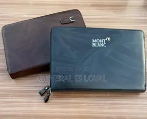 Mont Blanc Men Leather Big Size Clutch Bag