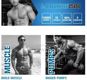 1500mg L-Arginine Nitric Oxide Booster Energy Muscle Growth