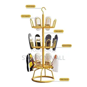 Luxurious Rotating Shoe Slipper Rack