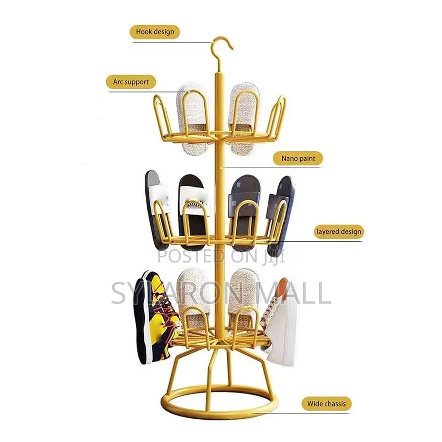 Luxurious Rotating Shoe Slipper Rack