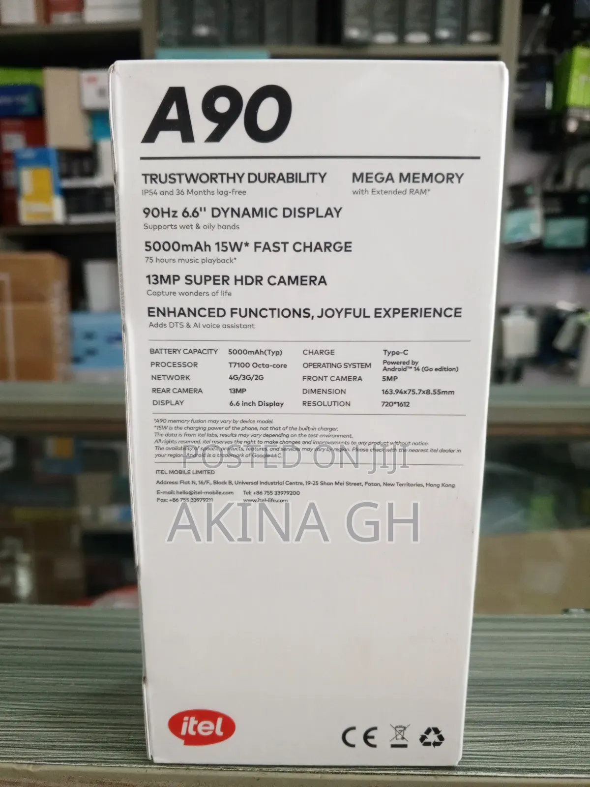 New Itel A90 64 GB Black