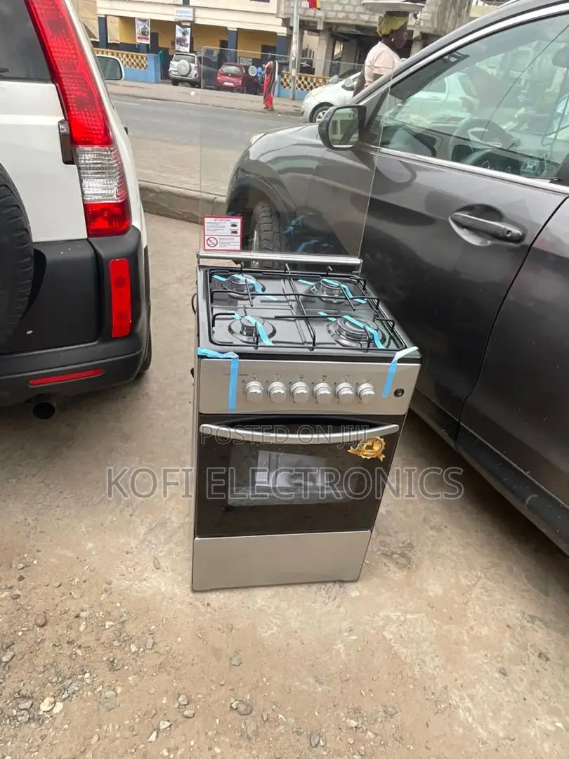 Modern Stainless Steel 4-Burner Gas Cooker With Oven