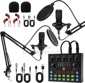 Bm-800 Condenser Microphones Dual Podcasting Equipment Bundle