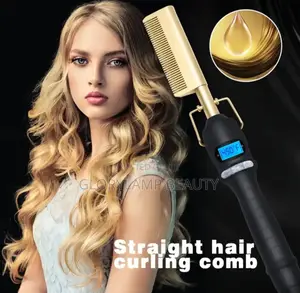 Professional Titanium Electric Hot Comb Hair Straightener 450f