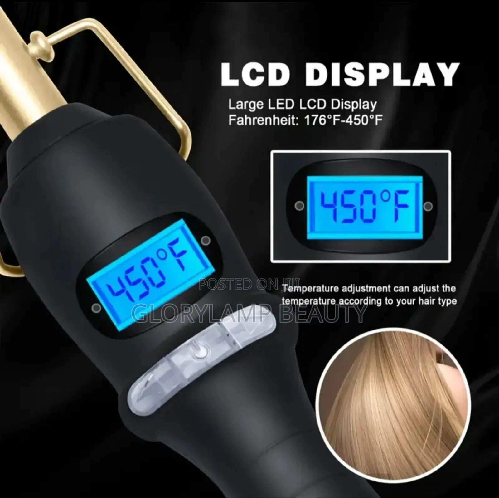 Professional Titanium Electric Hot Comb Hair Straightener 450f