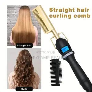 Professional Titanium Electric Hot Comb Hair Straightener 450f