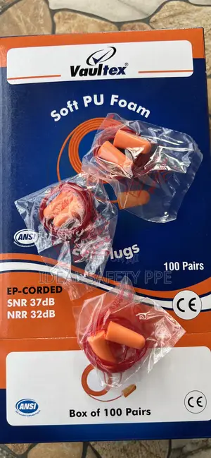 Vaultex Pu Foam Corded Ear Plugs
