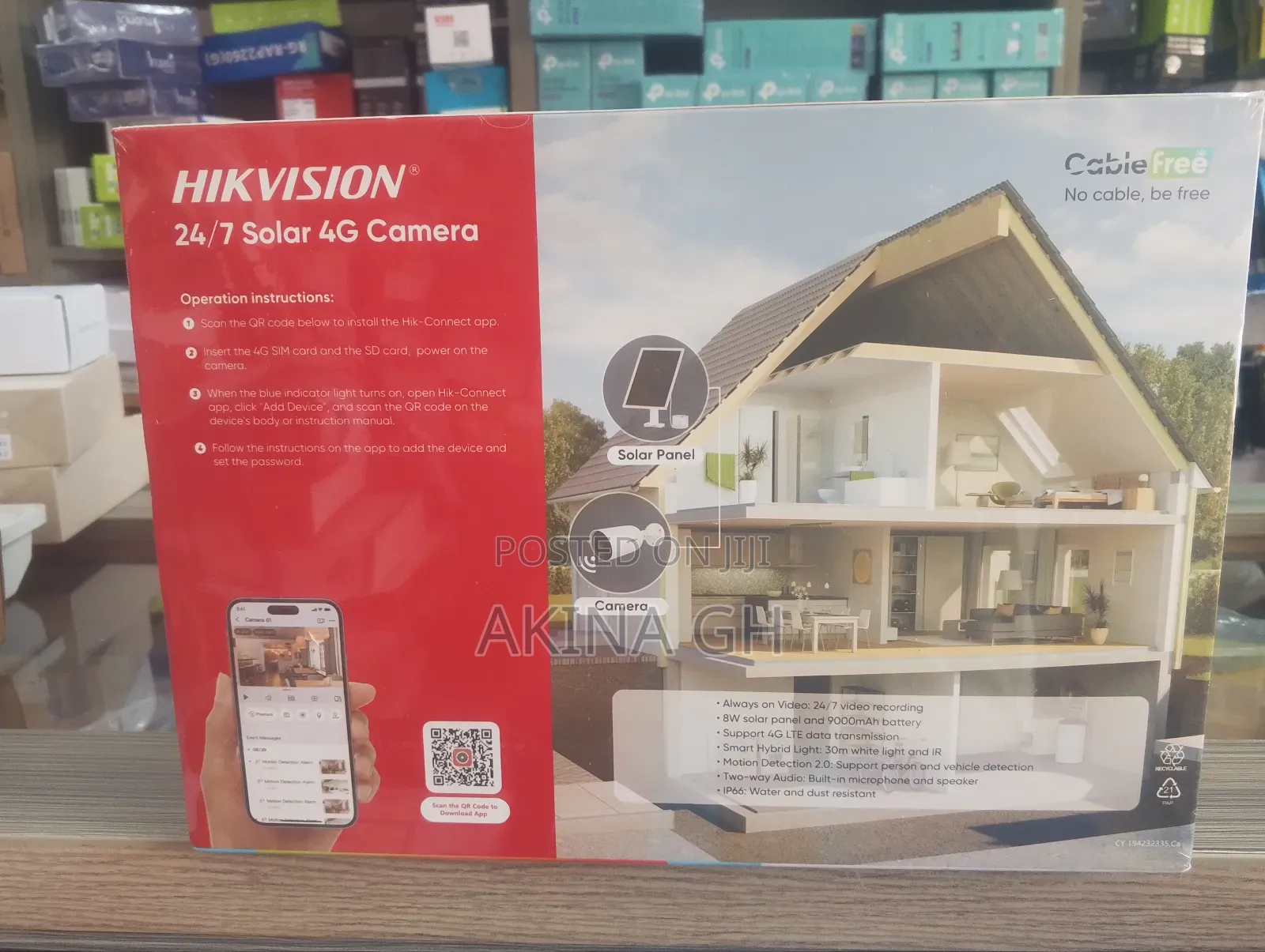 Hikvision 24/7 Aov 4mp Solar 4g Bullet Camera Ds-2cfs04/4g