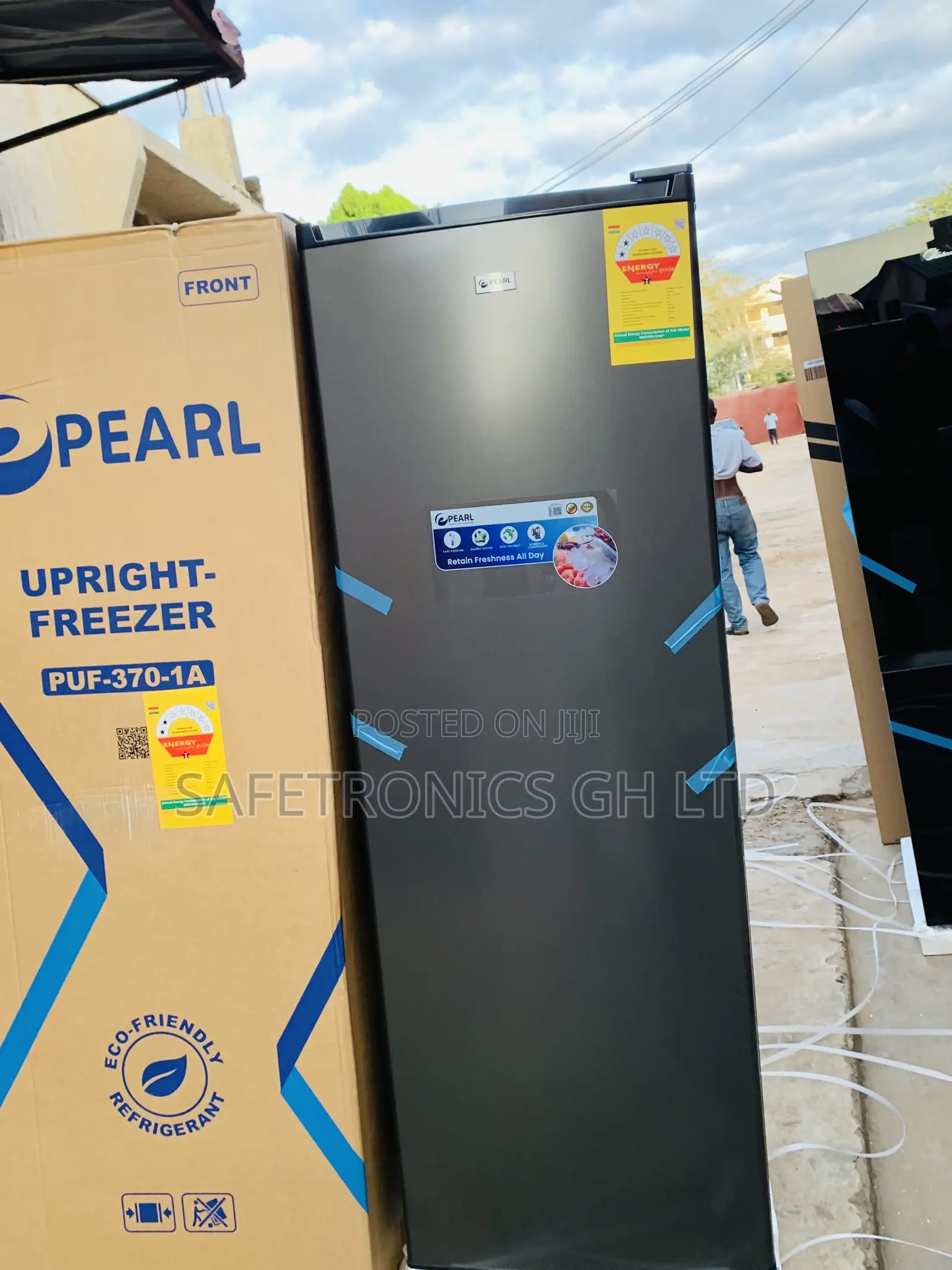 Super Cool Pearl 242ltrs Dark Grey Upright Freezer Puf-370-1a