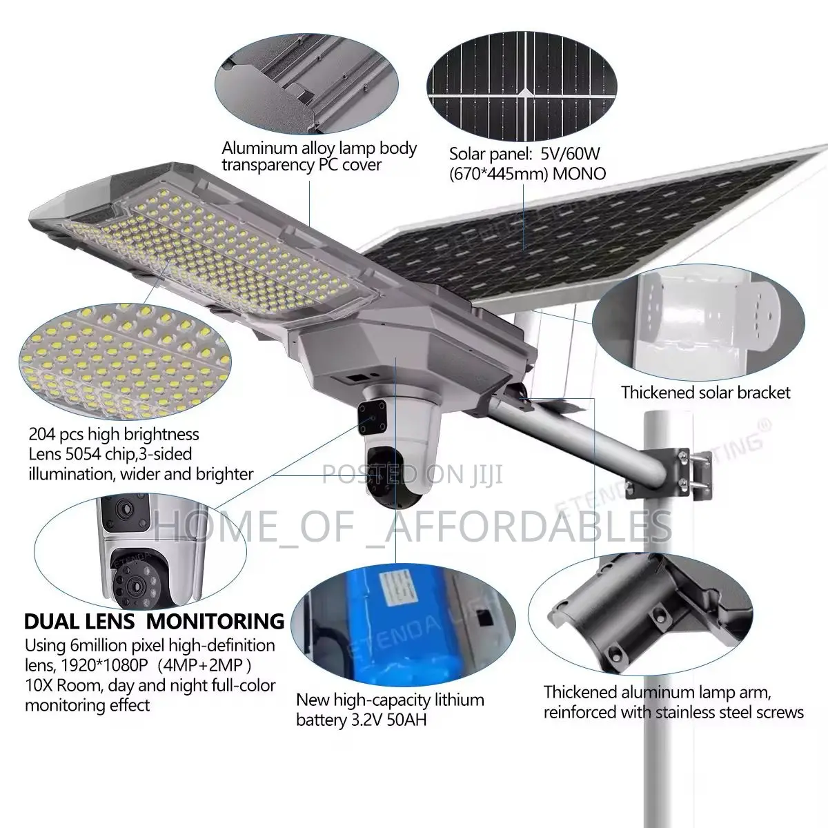 Smart Security Camera Solar Street Lights