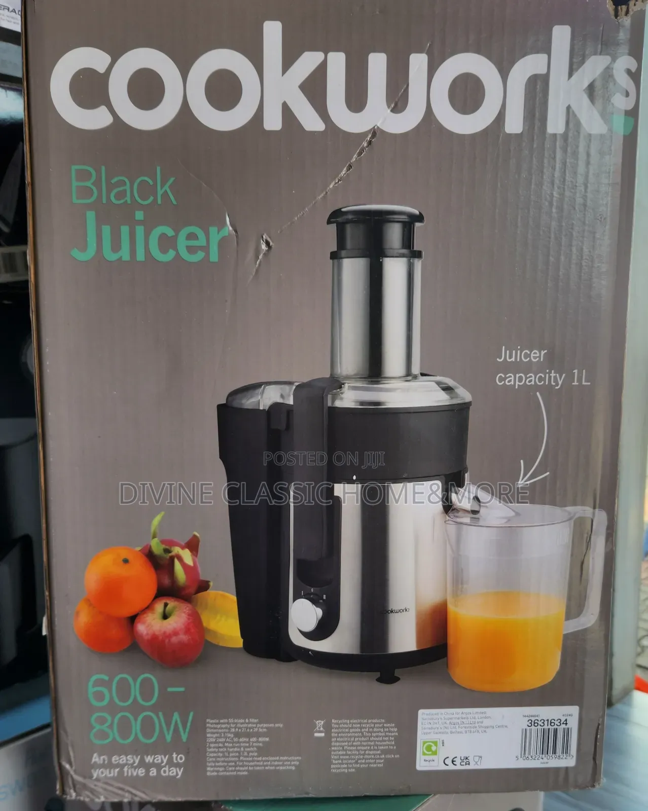 Cookworks Je3700-Gs Juicer - Black