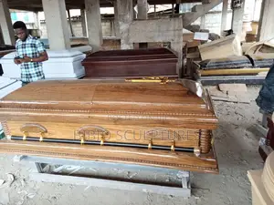 Polished Hardwood-Finish Casket