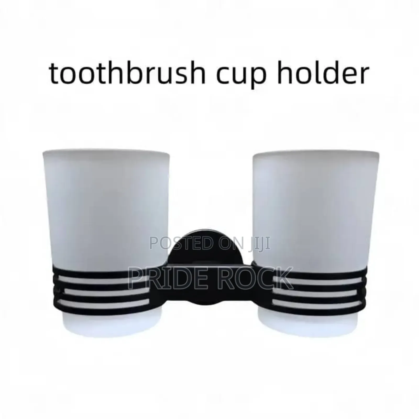 Double Tooth Brush and Paste Holder, Black