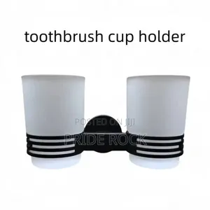 Double Tooth Brush and Paste Holder, Black