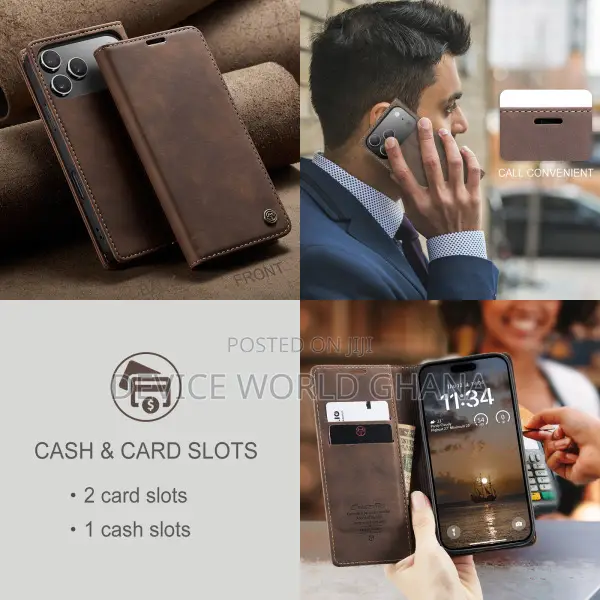 Case Me Leather Flip Case for iPhone 17promax 17pro 17 17air