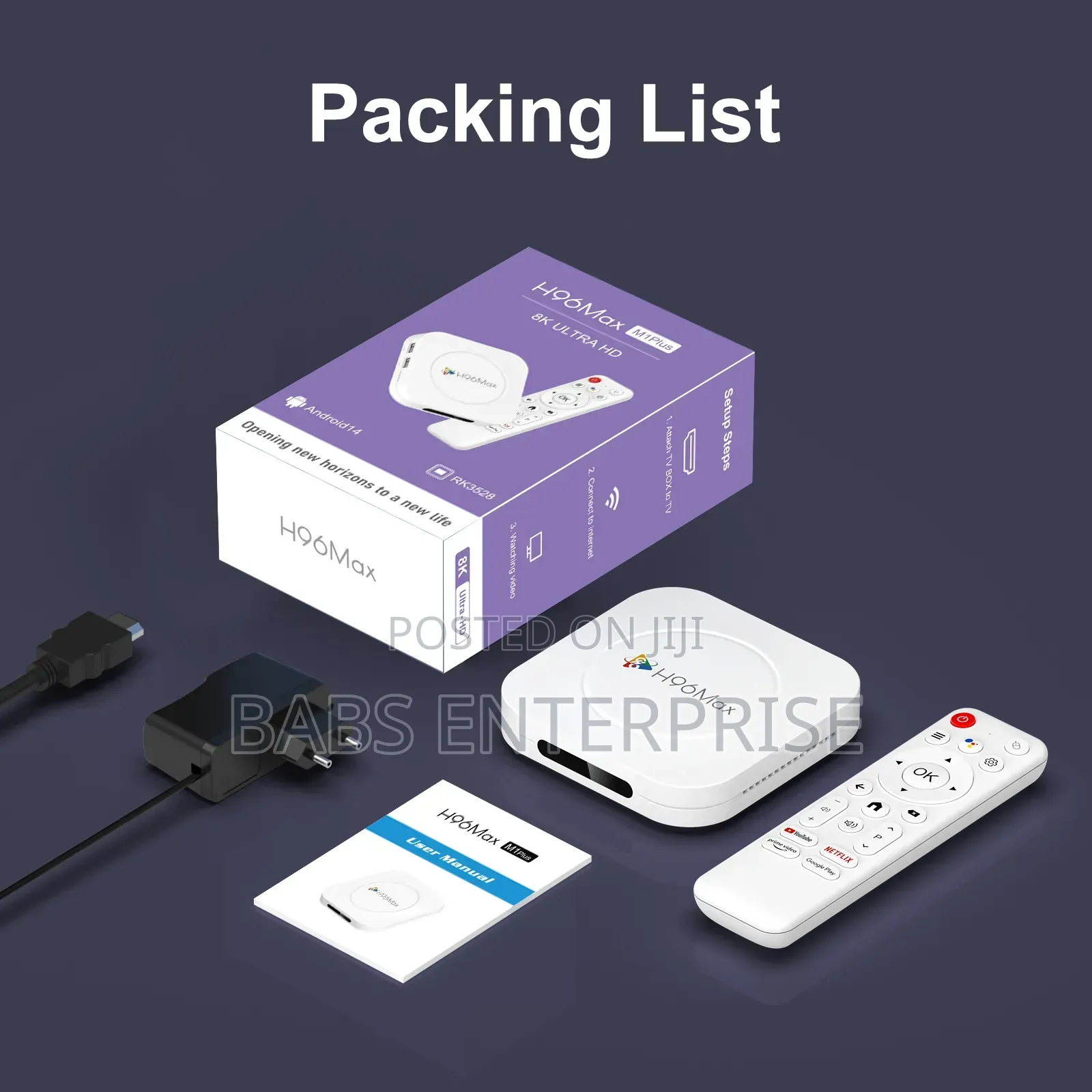 H96 Max M1 Plus 8k Android 14.0 Tv Box 4gb + 32gb