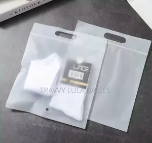 New Frosted Ziplock Bags With Handle-50pcs