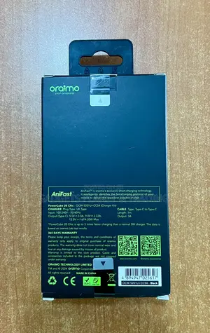 Oraimo Powercube 20 Chic 20w Gan Wall Charger + Type-C to Type-C Cable