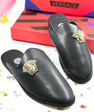 Men’S Versace Leather Half Shoes